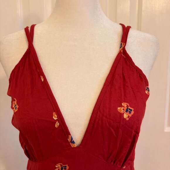 NWT Angie Multicolor Paisley Print Strappy Smocked Wide Leg Jumpsuit Size Large - Picture 3 of 11